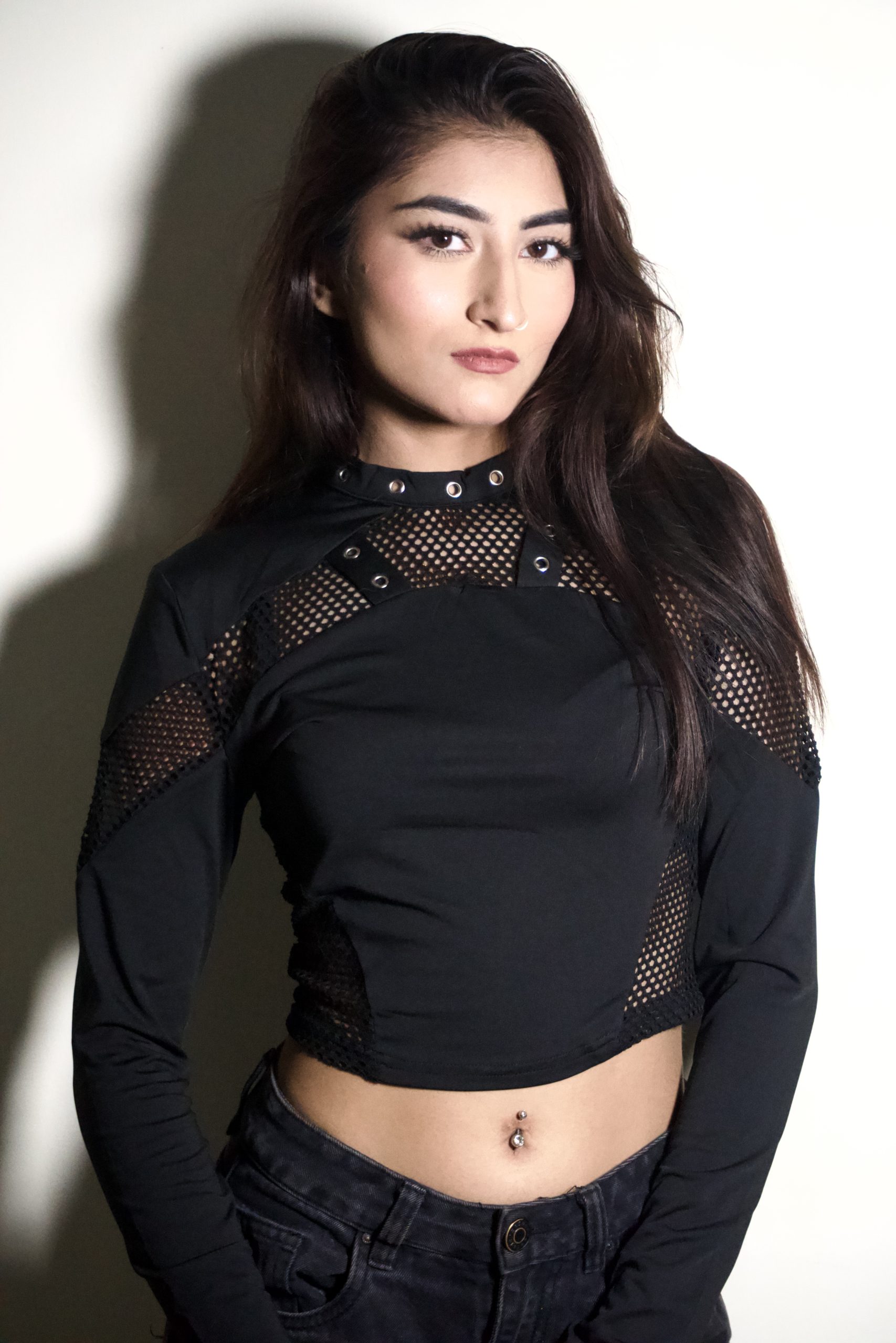 Gothic See Through Crop Top - Image 2
