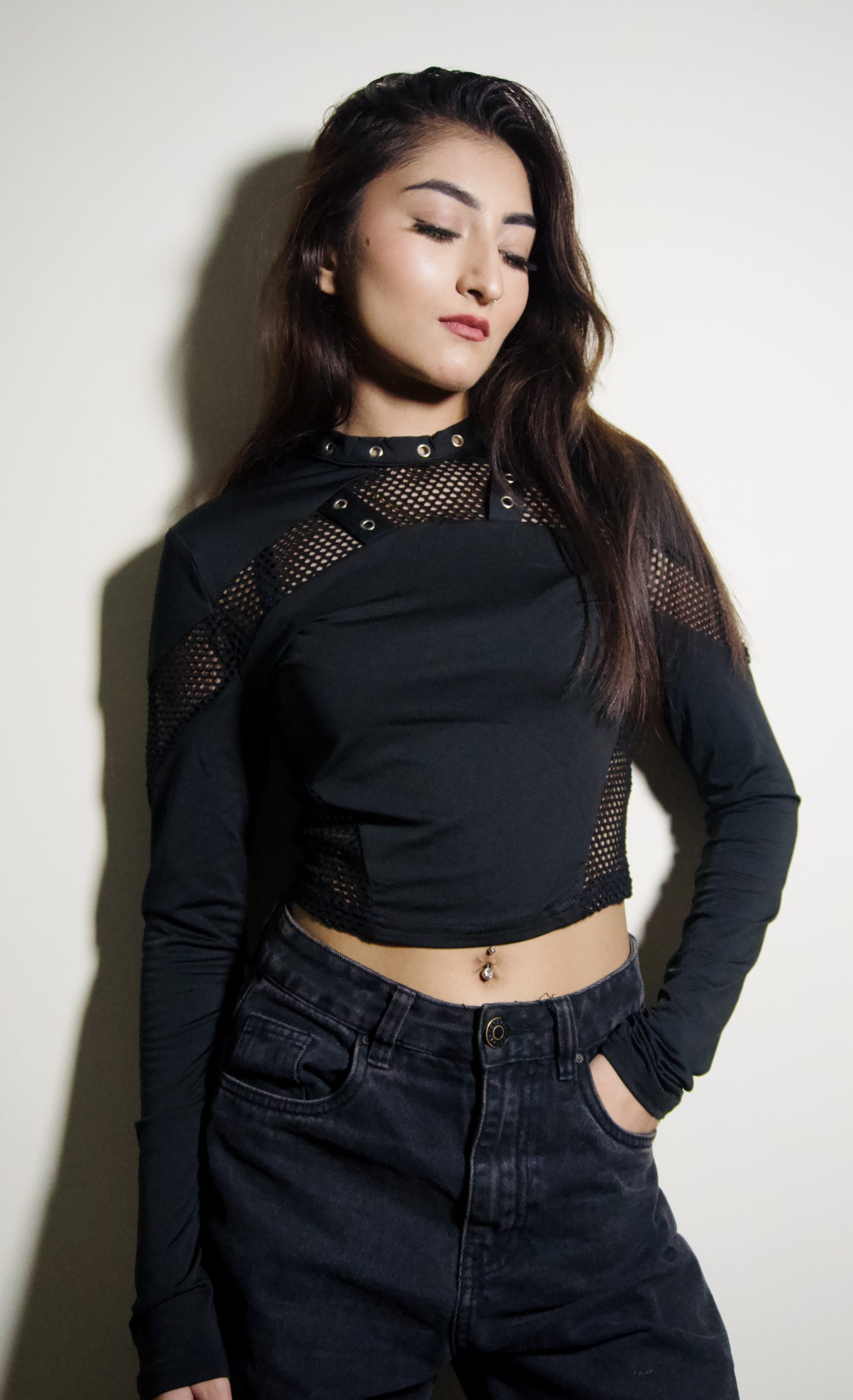 Gothic See Through Crop Top - Image 3