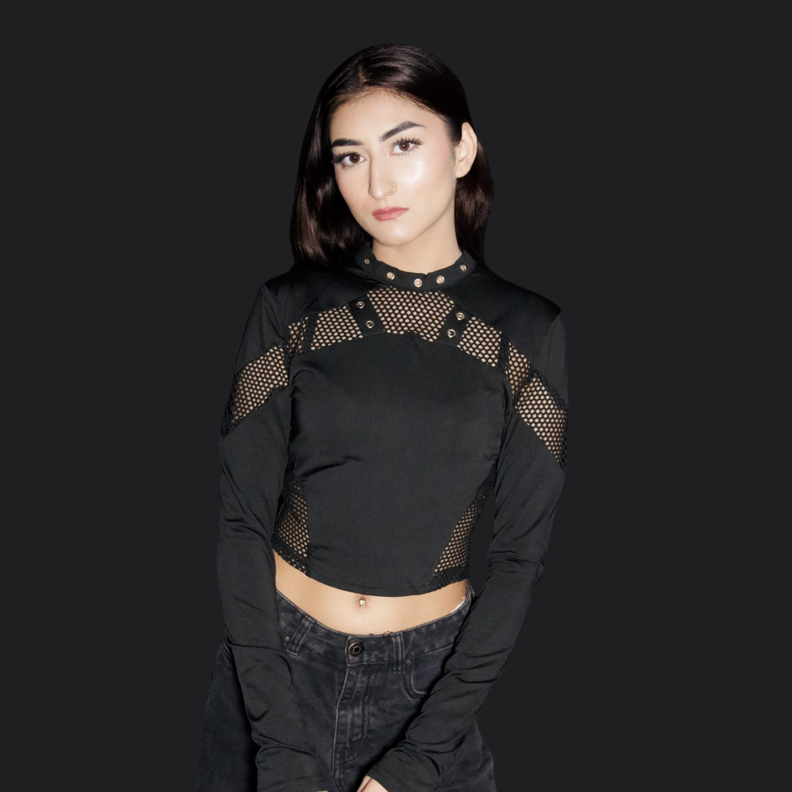 Gothic See Through Crop Top